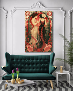 Pine Stretched  Framed 1 Panel - The Valentines