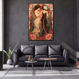 Pine Stretched  Framed 1 Panel - The Valentines