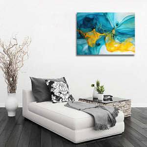 Framed 1 Panel - Swirl Marble Abstract Wavy