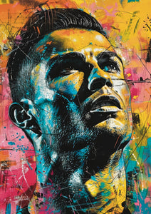 Pine Stretched  Framed 1 Panel - Cristiano Ronaldo