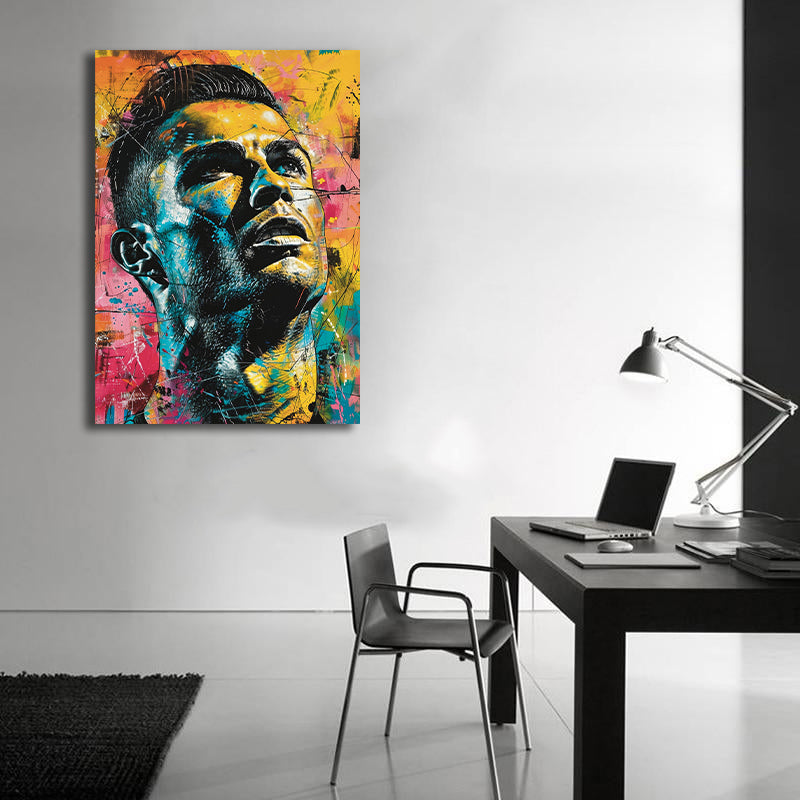 Pine Stretched  Framed 1 Panel - Cristiano Ronaldo