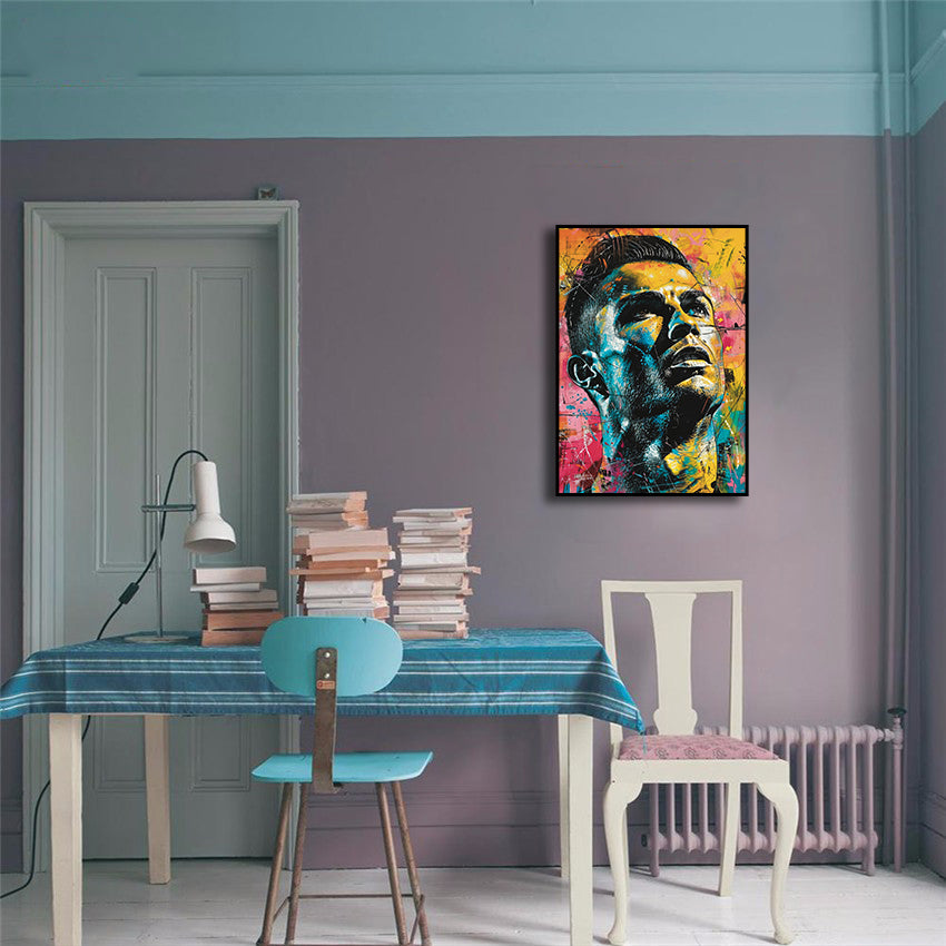 Pine Stretched  Framed 1 Panel - Cristiano Ronaldo