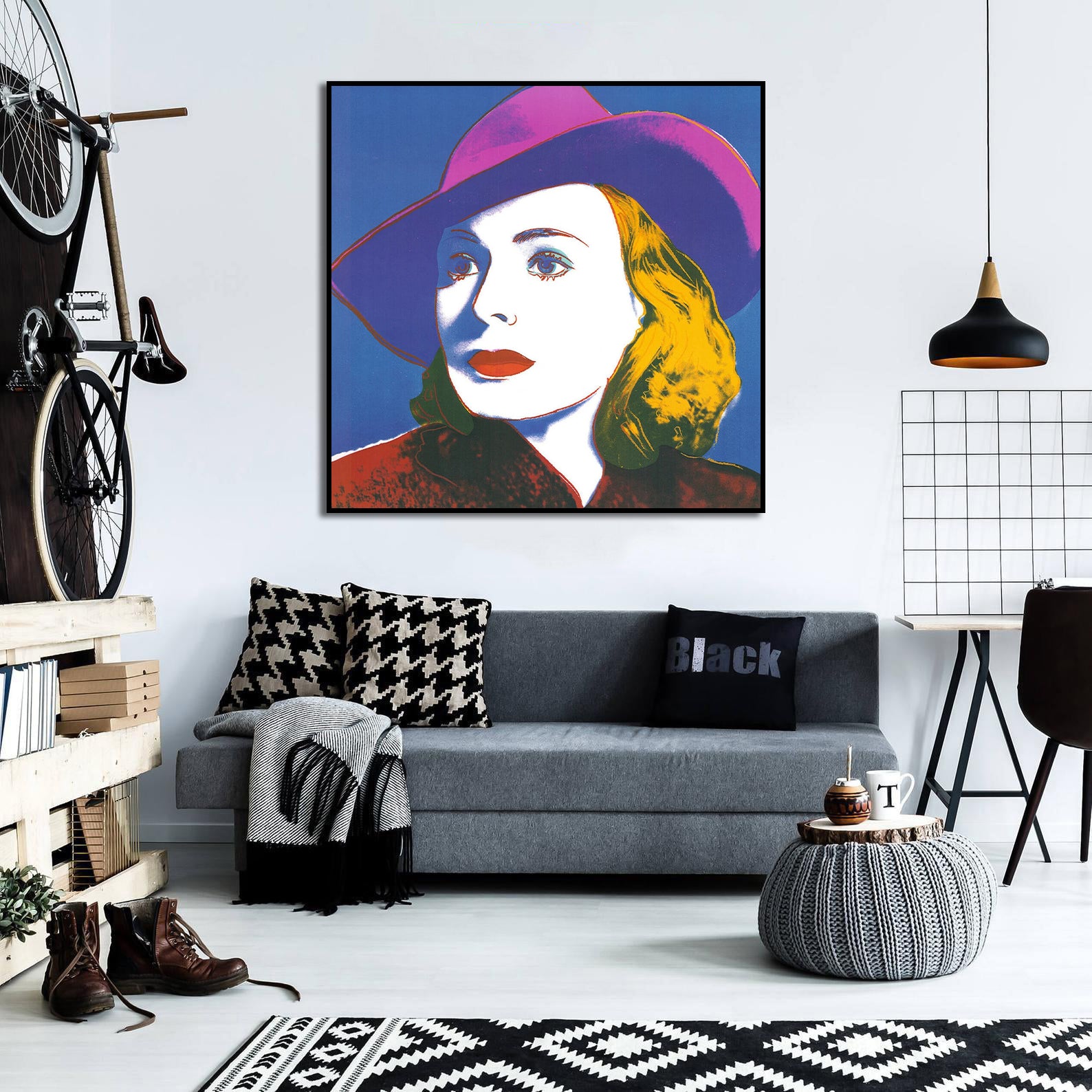 Framed 1 Panel - Ingrid Bergman, 1983 by Andy Warhol