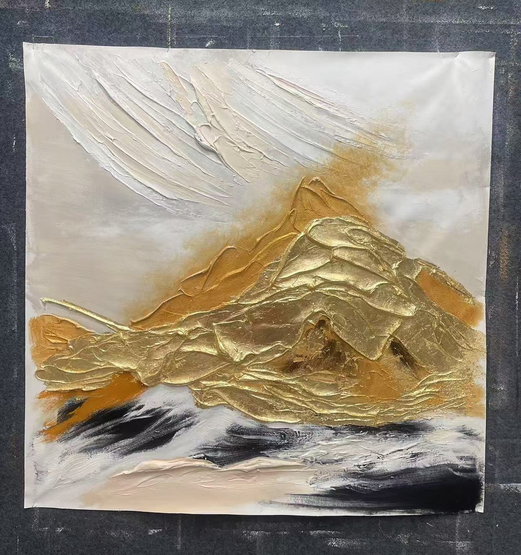 Pine Stretched  Framed 1 Panel - Golden Mountain