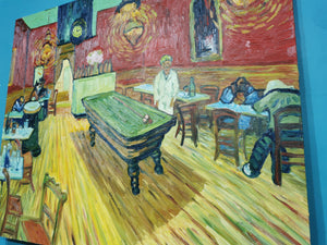 Framed 1 Panel - Oil Painting - Cafe (Van Gogh)