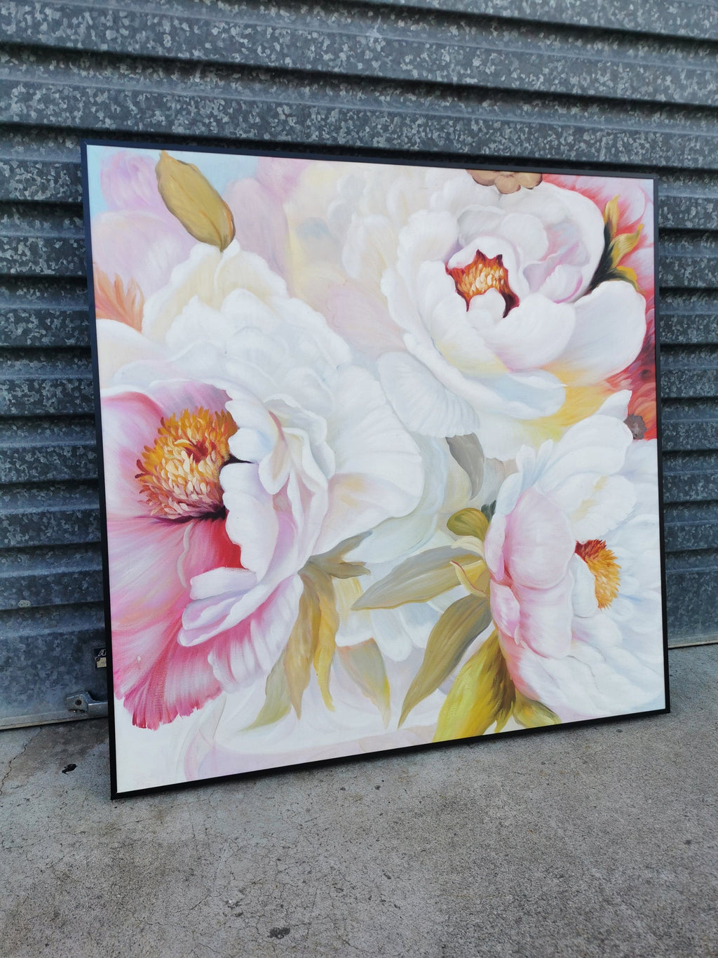 Framed 1 Panel - Acrylic Painting - Flower