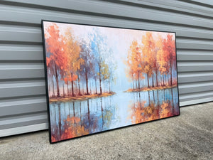 Pine Stretched  Framed 1 Panel - Finished Products - Autumn Lake