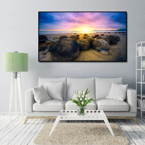 Framed 1 Panel - Moeraki Boulders