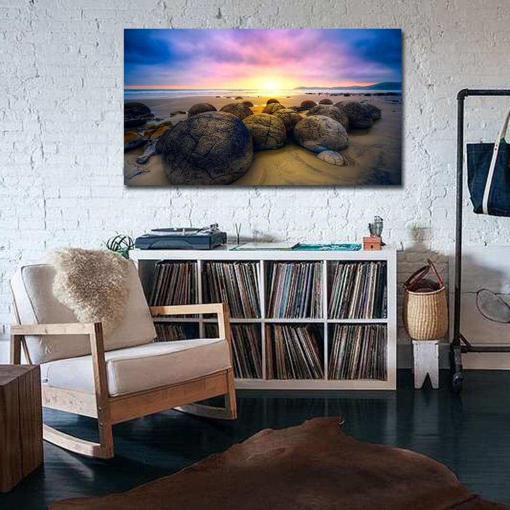 Framed 1 Panel - Moeraki Boulders