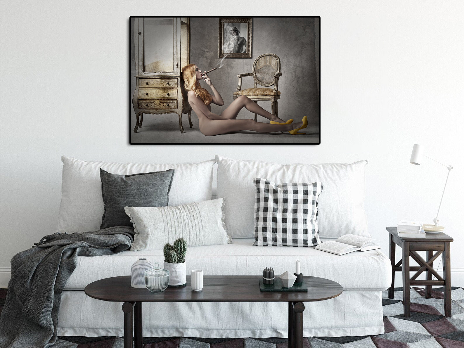 Modern Pop Art Canvas Wall Art Print Poster | Home Decor | Stretched 1 Panel - Enjoy Alone