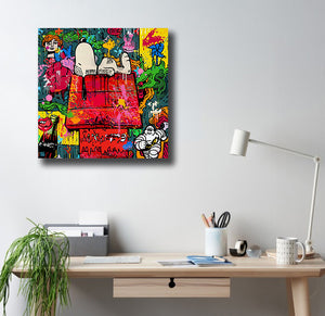 Modern Pop Art Canvas Wall Art Print Poster | Home Decor | Stretched 1 Panel