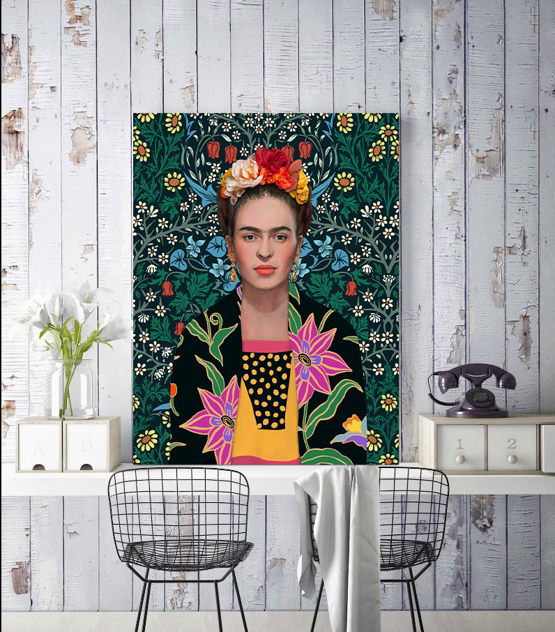 Pine Stretched  Framed 1 Panel - Frida inspiration