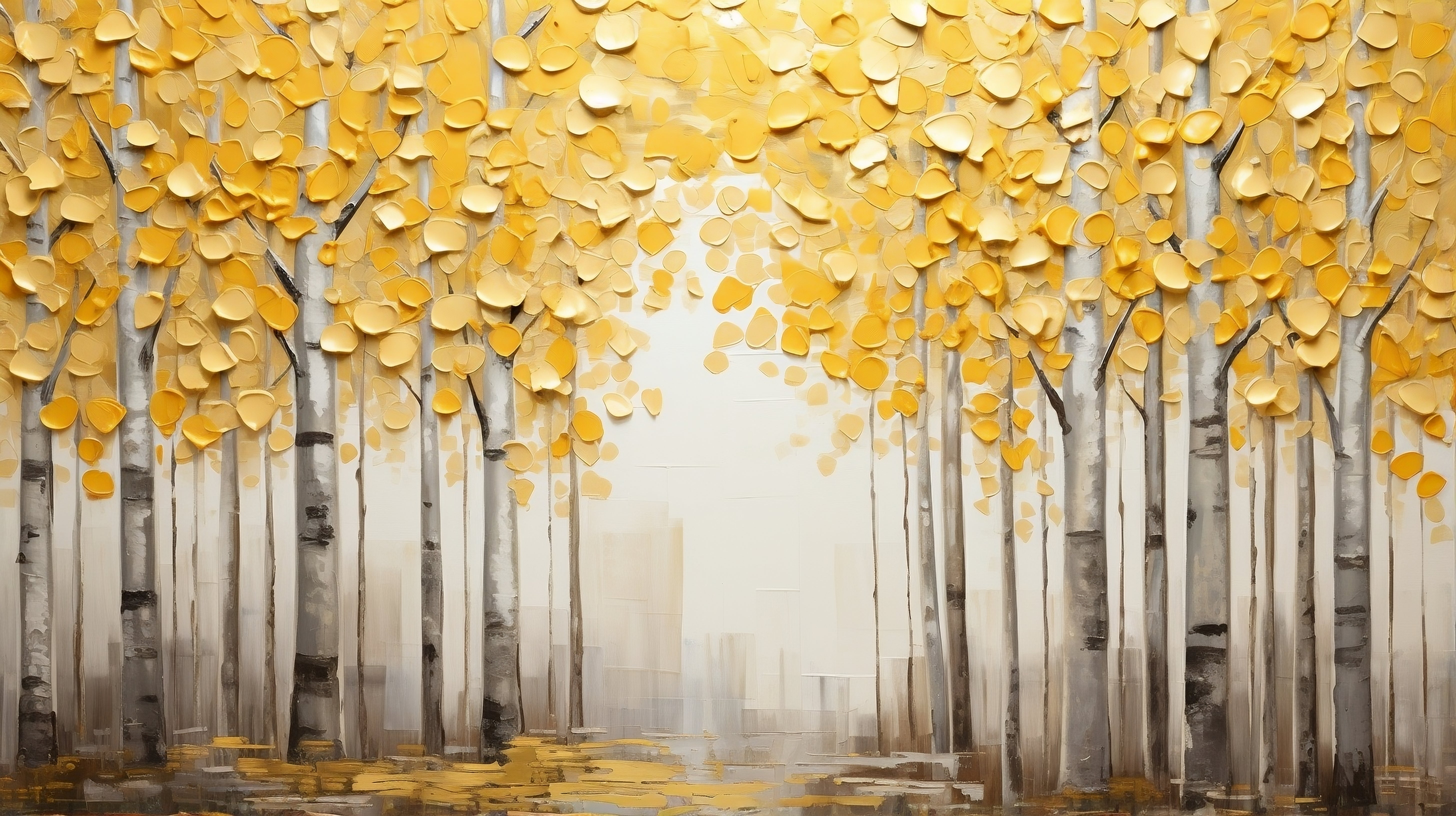 Pine Stretched  Framed 1 Panel - Golden Forest