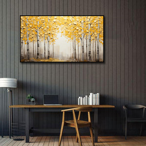 Pine Stretched  Framed 1 Panel - Golden Forest