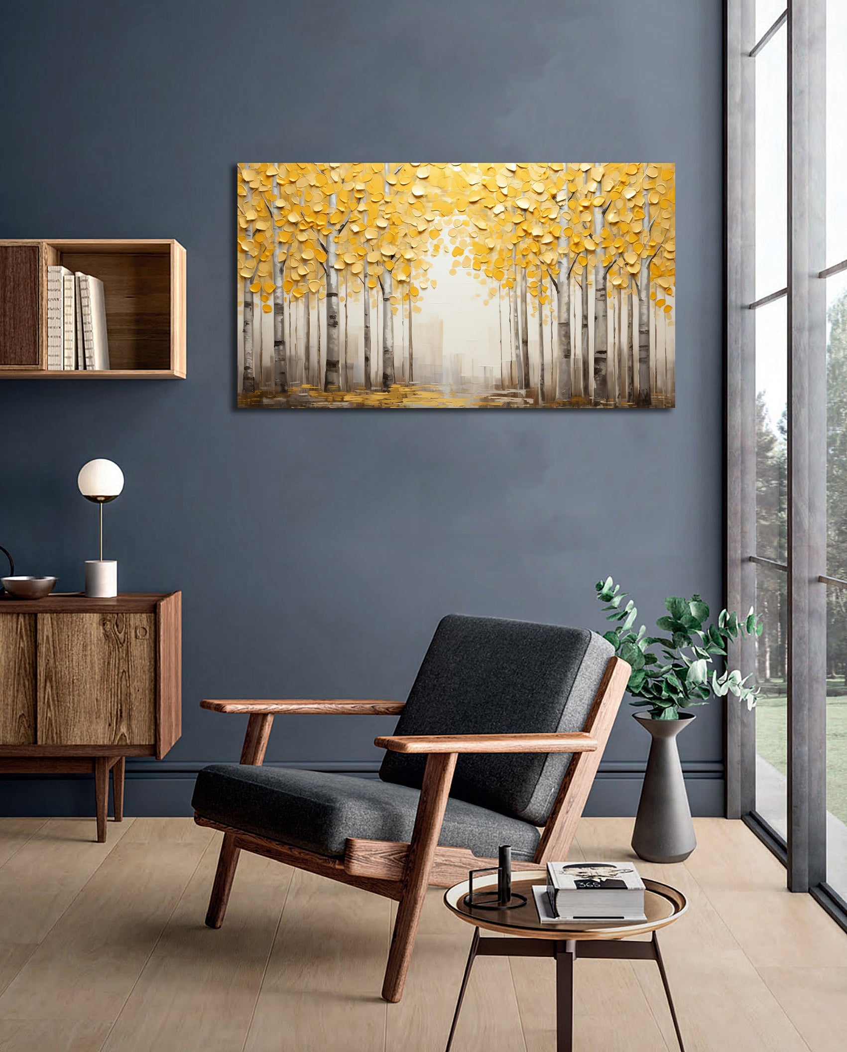 Pine Stretched  Framed 1 Panel - Golden Forest