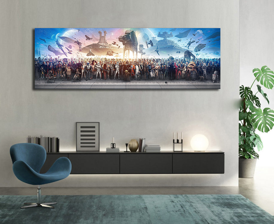 Pine Stretched  Framed 1 Panel - Starwars Full Character