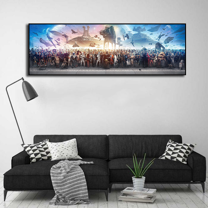 Pine Stretched  Framed 1 Panel - Starwars Full Character