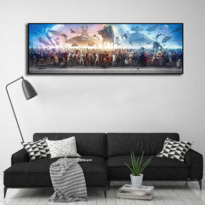 Pine Stretched  Framed 1 Panel - Starwars Full Character