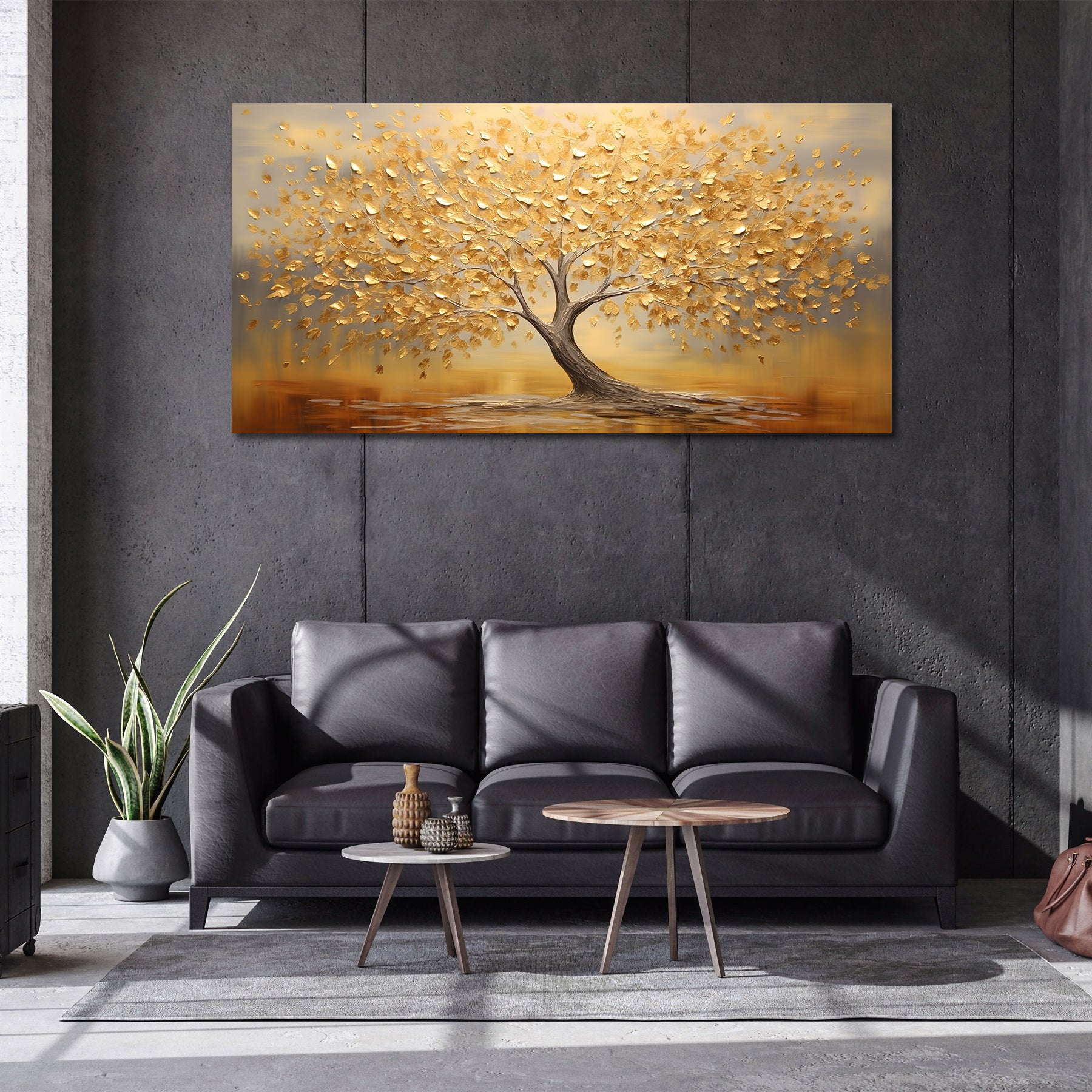 Framed 1 Panel - Golden Tree