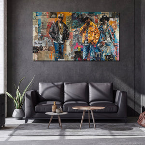 Pine Stretched  Framed 1 Panel - 90s Hip-Hop Culture
