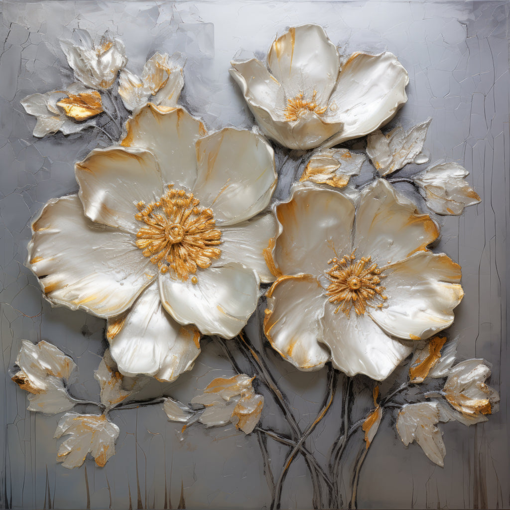 Pine Stretched  Framed 1 Panel - Flower