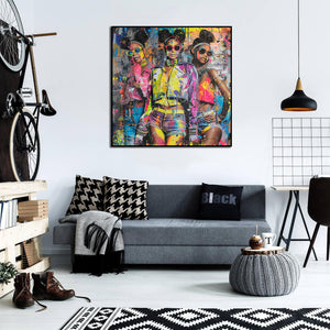 Pine Stretched  Framed 1 Panel - 90s Rave Culture