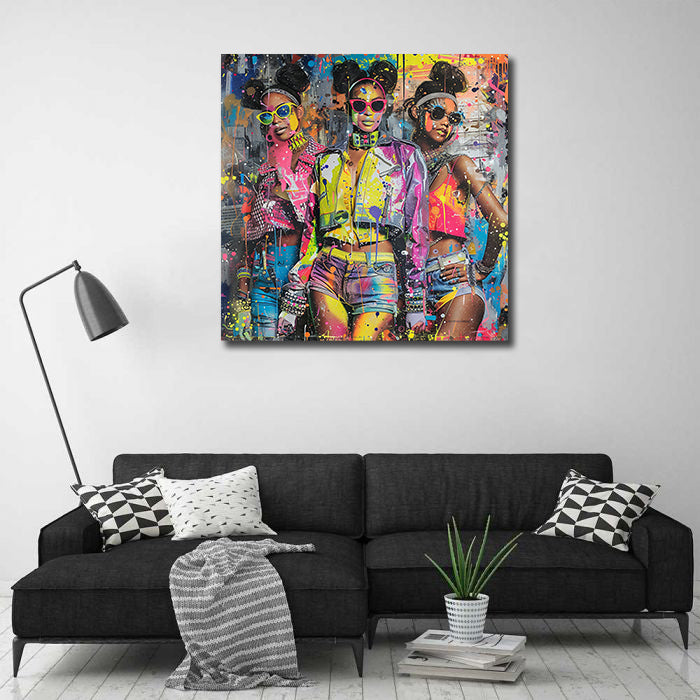 Pine Stretched  Framed 1 Panel - 90s Rave Culture