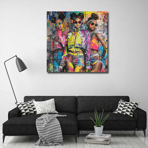 Pine Stretched  Framed 1 Panel - 90s Rave Culture