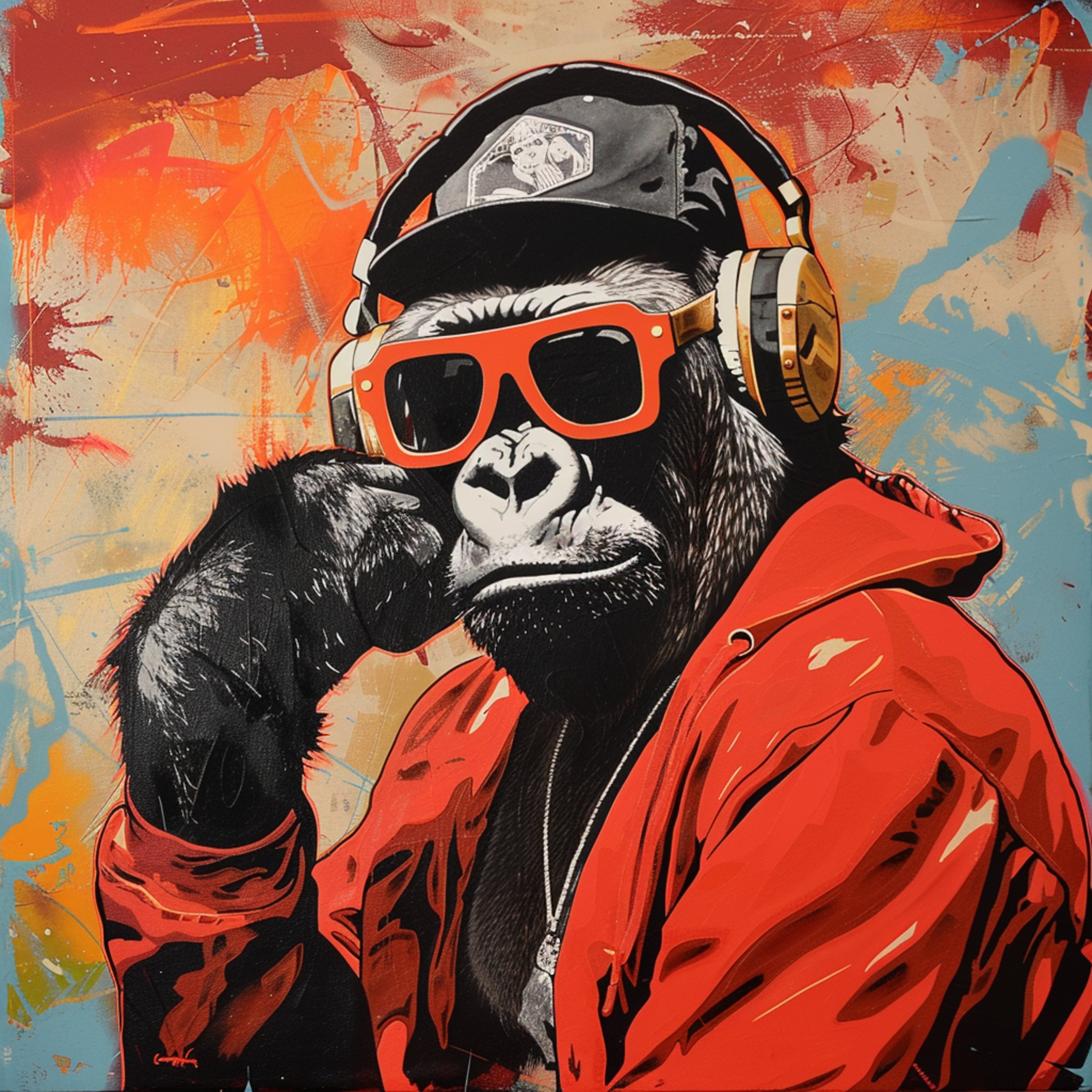Pine Stretched  Framed 1 Panel - DJ Monkey