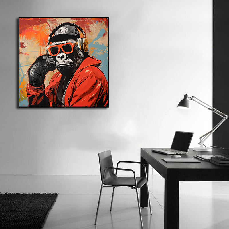 Pine Stretched  Framed 1 Panel - DJ Monkey