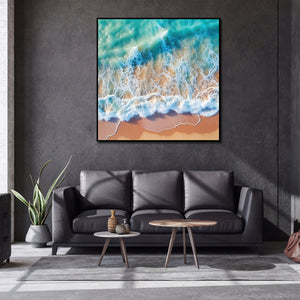Pine Stretched  Framed 1 Panel - Wave