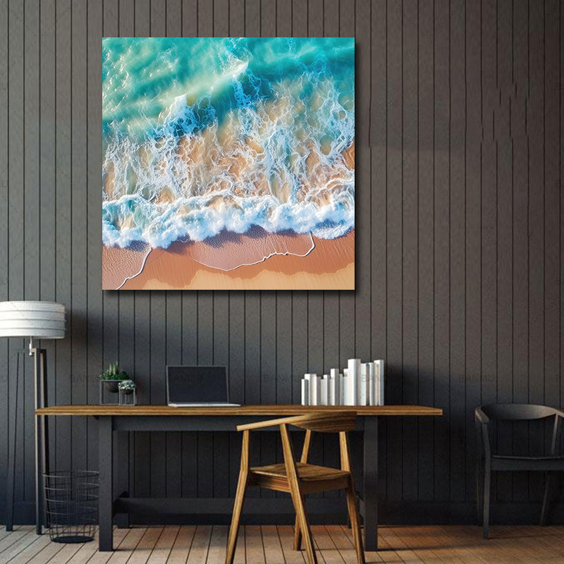 Pine Stretched  Framed 1 Panel - Wave