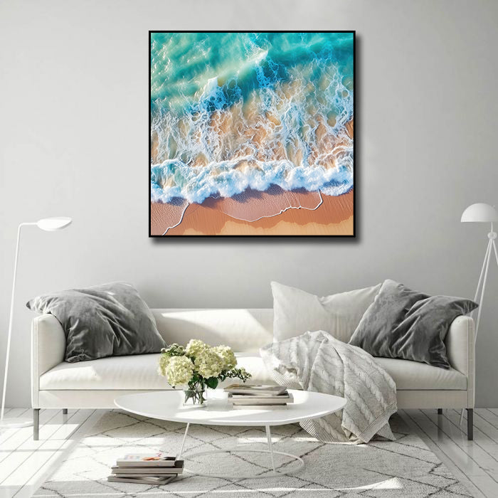 Pine Stretched  Framed 1 Panel - Wave