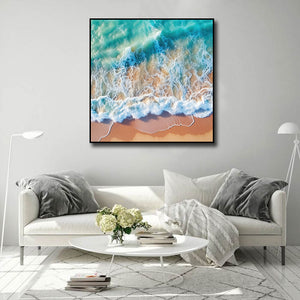 Pine Stretched  Framed 1 Panel - Wave