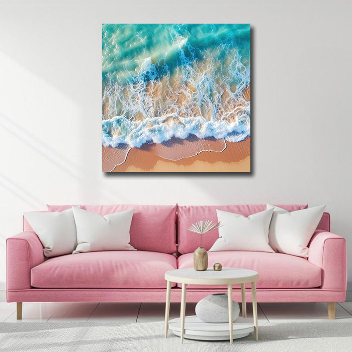 Pine Stretched  Framed 1 Panel - Wave