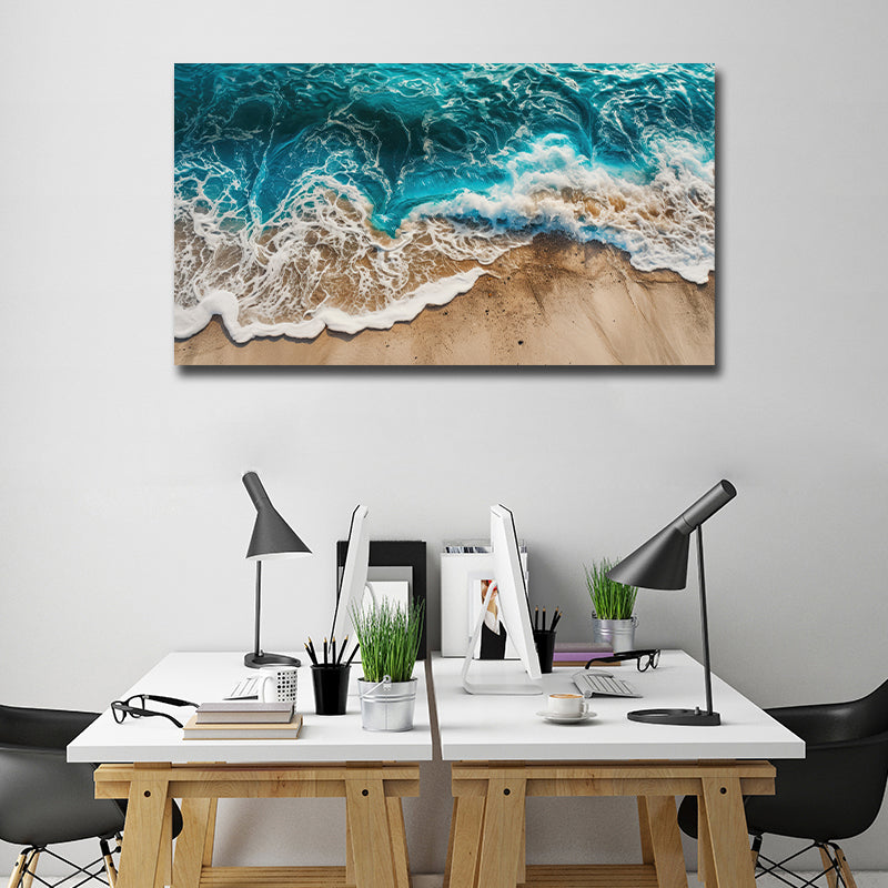 Pine Stretched  Framed 1 Panel - Wave