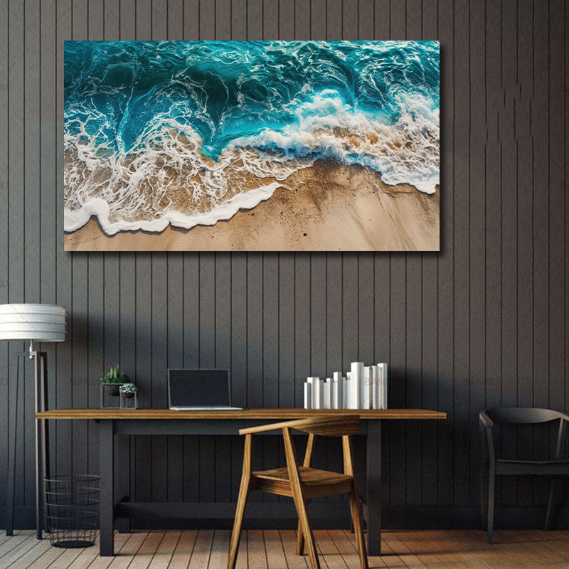 Pine Stretched  Framed 1 Panel - Wave