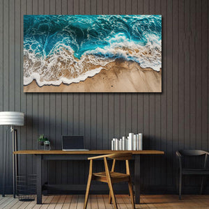 Pine Stretched  Framed 1 Panel - Wave