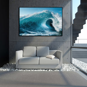 Pine Stretched  Framed 1 Panel - Wave