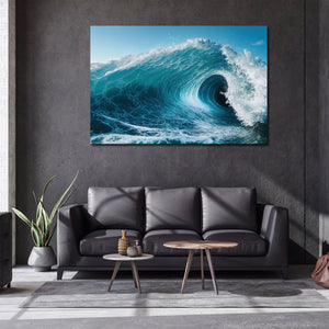 Pine Stretched  Framed 1 Panel - Wave