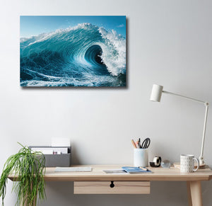 Pine Stretched  Framed 1 Panel - Wave