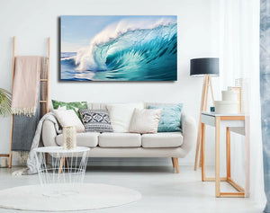 Pine Stretched  Framed 1 Panel - Wave