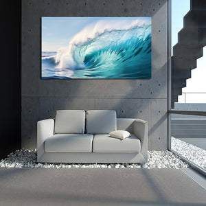 Pine Stretched  Framed 1 Panel - Wave