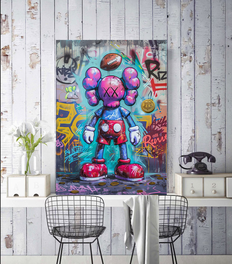 Framed 1 Panel - Kaws