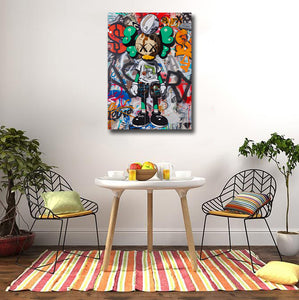Pine Stretched  Framed 1 Panel - Kaws