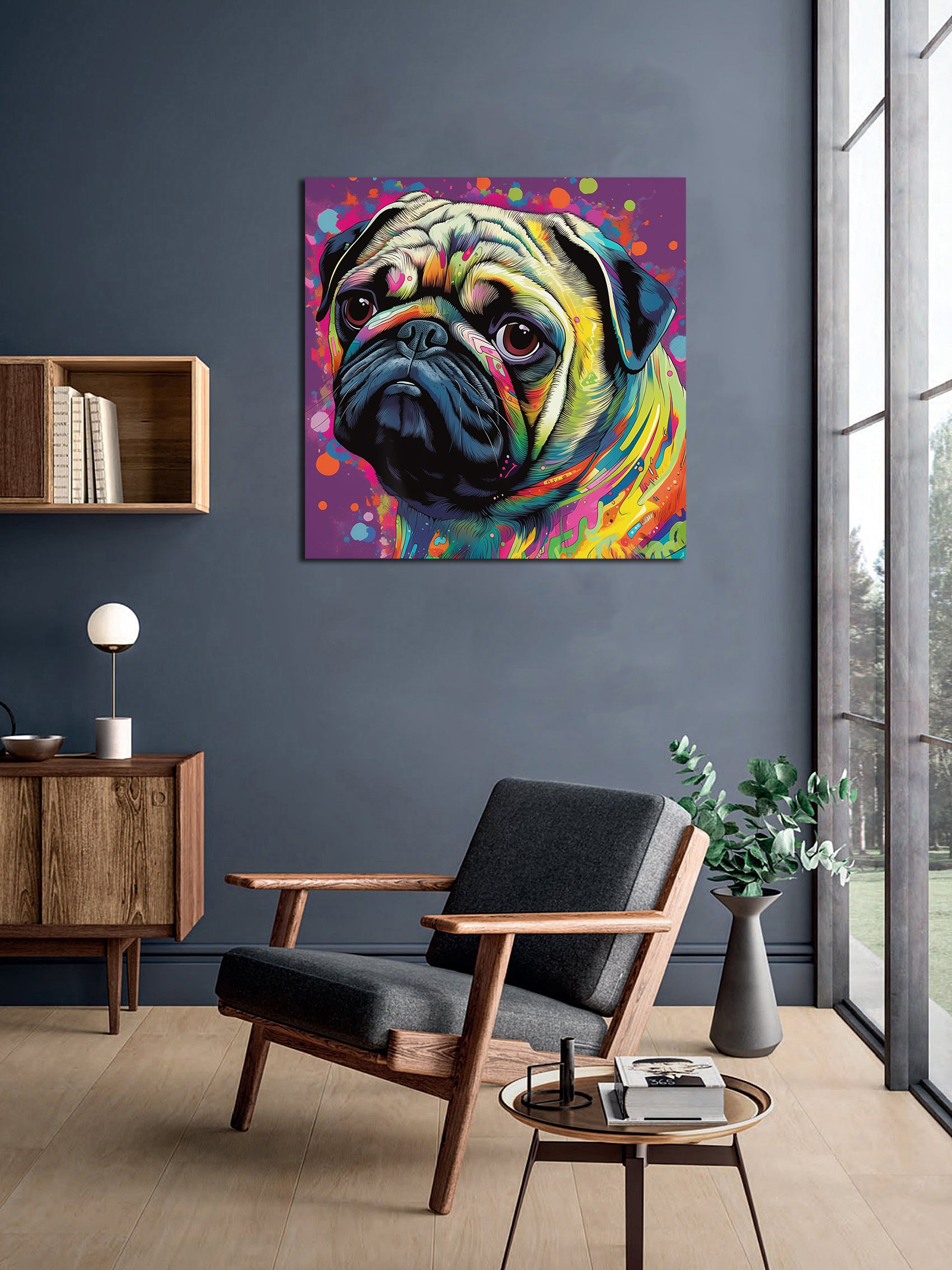 Framed 1 Panel - Pug