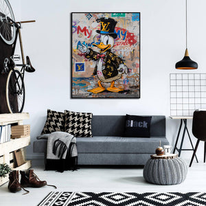 Pine Stretched  Framed 1 Panel - Donald Duck
