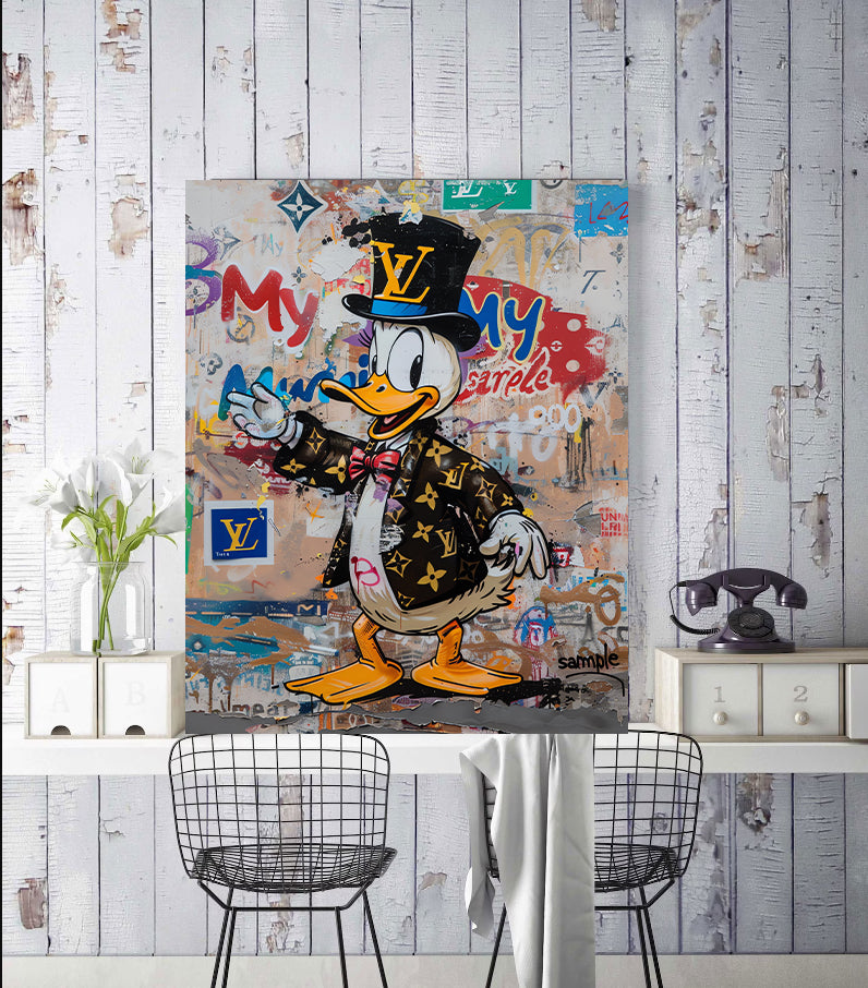 Pine Stretched  Framed 1 Panel - Donald Duck
