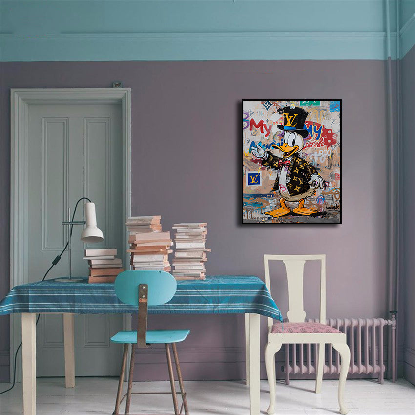 Pine Stretched  Framed 1 Panel - Donald Duck