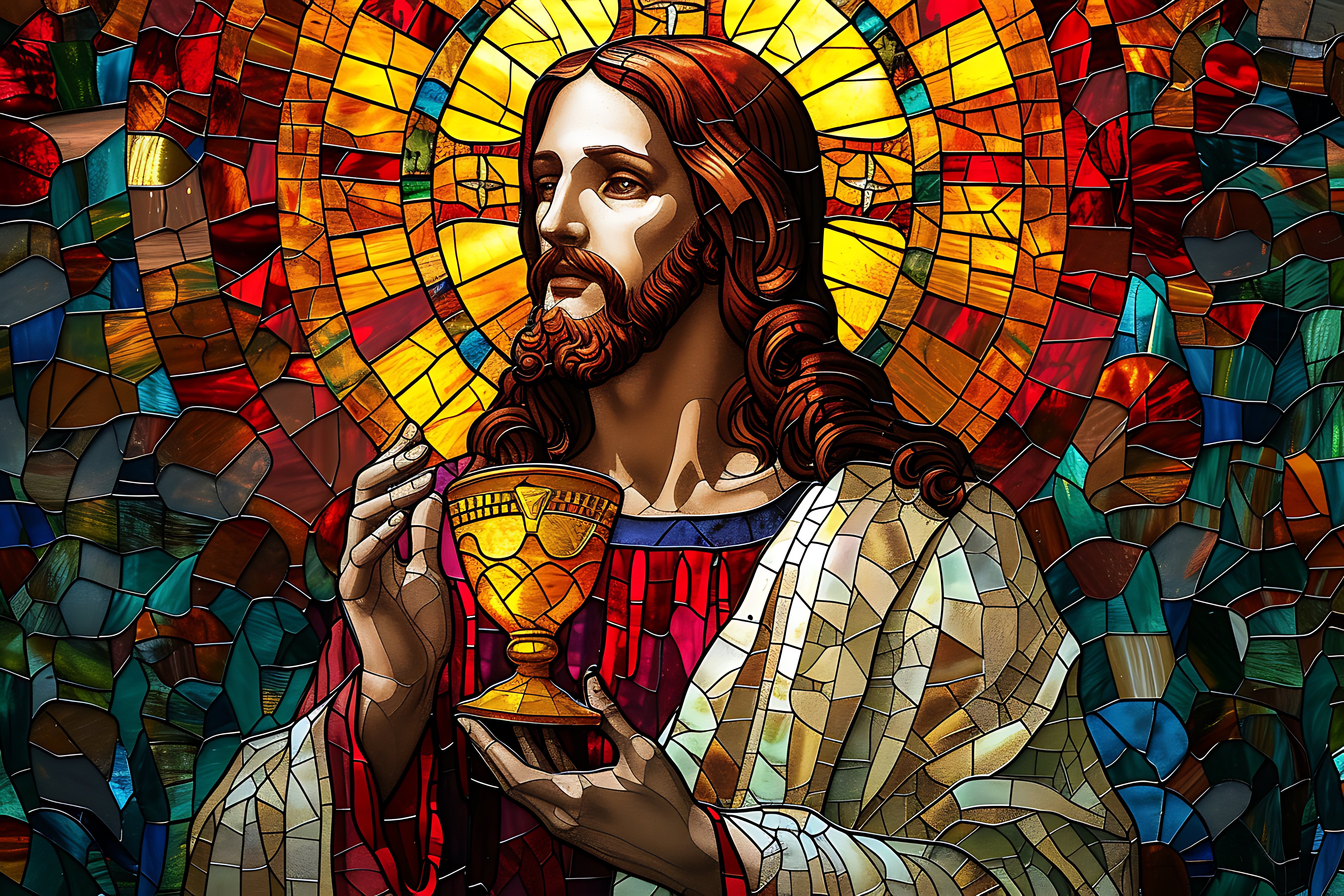 Pine Stretched  Framed 1 Panel - Jesus